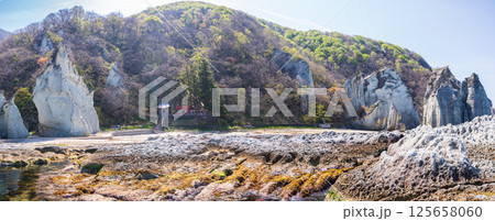 「青森県」仏ヶ浦の風景　佐井村 125658060