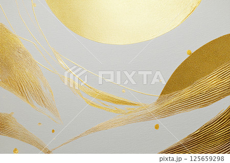 金屏風風背景素材 125659298