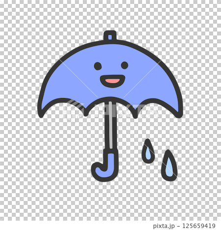 可愛的雨傘插圖 可愛的雨傘插圖 125659419