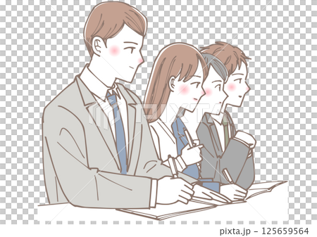 セミナーに参加している若い会社員たち 125659564