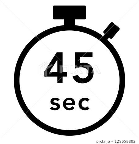 45秒のストップウォッチのアイコン 125659802