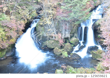 【栃木県日光】竜頭の滝と紅葉 【栃木県日光】竜頭の滝と紅葉 125659821