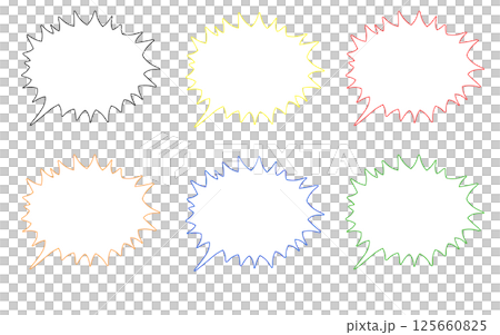 ギザギザな吹き出し 125660825