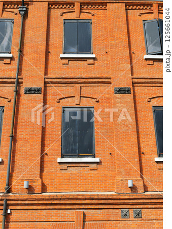 Photo of windows on building exterior Photo of windows on building exterior 125661044