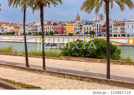 Triana riverside in Seville, Spain 125661118