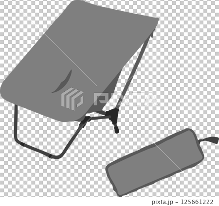アウトドアチェアのグラフィック素材イラスト アウトドアチェアのグラフィック素材イラスト 125661222