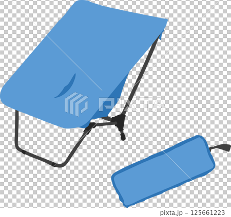 アウトドアチェアのグラフィック素材イラスト 125661223