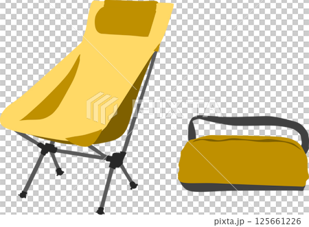 アウトドアチェアのグラフィック素材イラスト アウトドアチェアのグラフィック素材イラスト 125661226