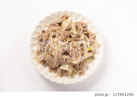豚肉と玉葱の塩炒め 豚肉と玉葱の塩炒め 125661280