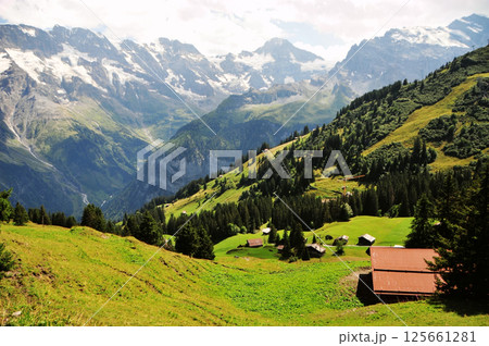 Valleys in the Swiss Alps Valleys in the Swiss Alps 125661281