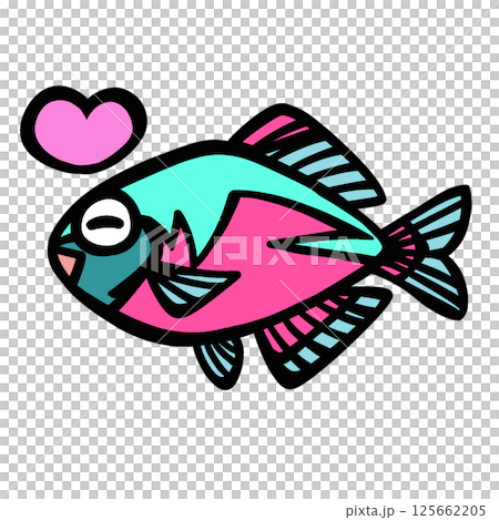シンプルな喜ぶタナゴのイラスト シンプルな喜ぶタナゴのイラスト 125662205