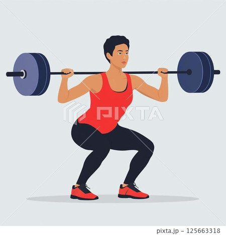 トレーニングをする女性 トレーニングをする女性 125663318