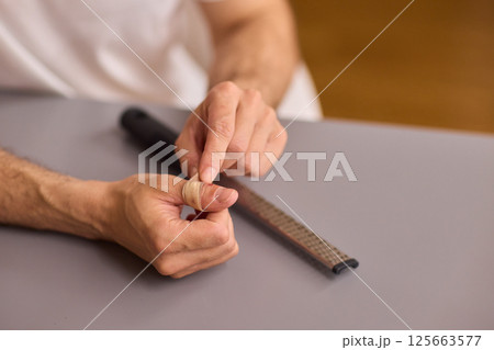 Healthcare Preparations Hand Holding Essential Medical Supplies for Effective Care 125663577