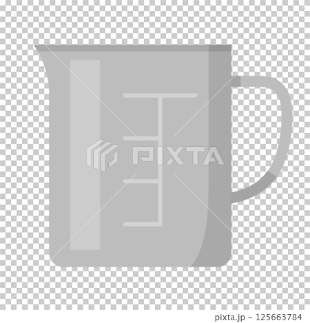 銀色の計量カップのイラスト 125663784