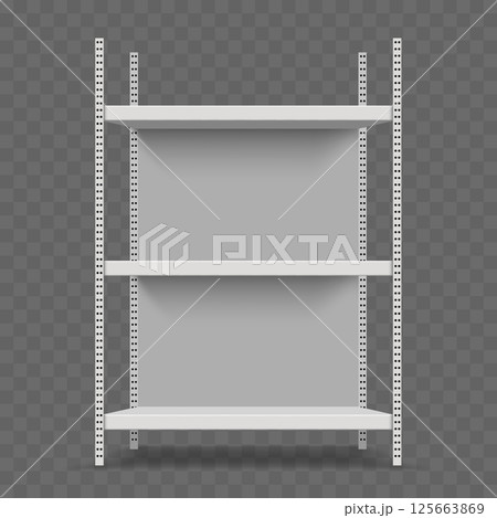Empty trade stand in shop, rack or display 125663869