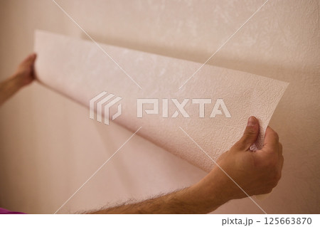 Approaching the Task of Applying Wallpaper with Care for a Beautiful and Stunning Interior Approaching the Task of Applying Wallpaper with Care for a Beautiful and Stunning Interior 125663870