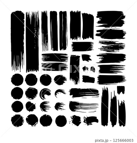 A diverse set of hand-painted brush strokes with bold, textured ink. These organic and free-flowing marks are perfect for abstract designs and modern graphic projects. A diverse set of hand-painted brush strokes with bold, textured ink. These organic and free-flowing marks are perfect for abstract designs and modern graphic projects. 125666003