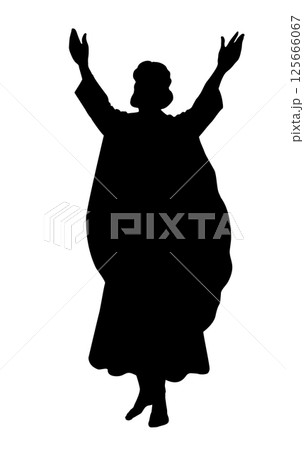 Vector drawing. Jesus ascends into heaven 125666067