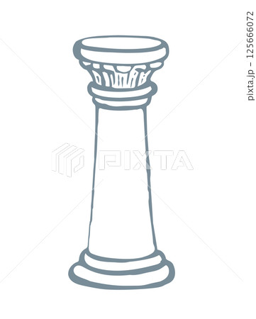 Vector drawing. Big old pillar 125666072