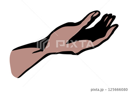 Vector drawing. Big round sun icon 125666080