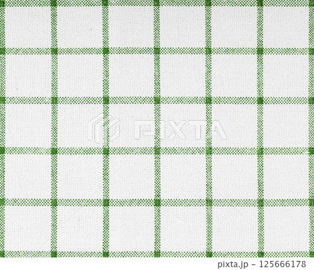 Green fabric checkered fabric from factory, towel 125666178