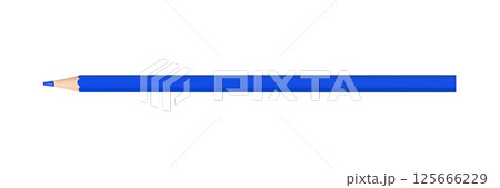 blue colored pencil isolated on white background blue colored pencil isolated on white background 125666229