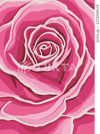 Red Rose Flower Vector Illustration.  125666628