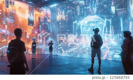 仮想都市を体験する未来のVR空間 125668793