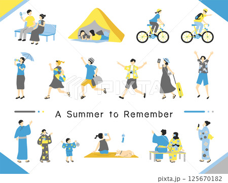 夏を楽しむ人達 125670182