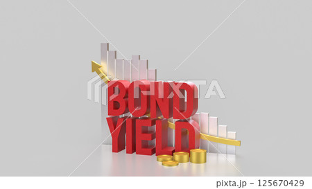 The Bond Yield and chart for Business concept 3d Rendering. The Bond Yield and chart for Business concept 3d Rendering. 125670429