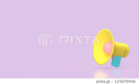 The Megaphone for Music or Media concept 3d Rendering. 125670456
