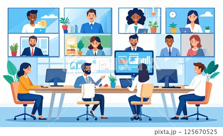 テレワークをめぐる人々　 125670525