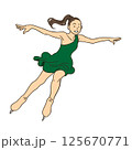 フィギュアスケートの選手(女子シングル、スケーティング) 125670771