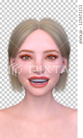 女人的臉的特寫 125671211