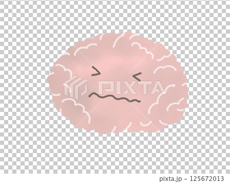 大腦疲勞和頭痛：疲憊的粉紅色大腦 125672013