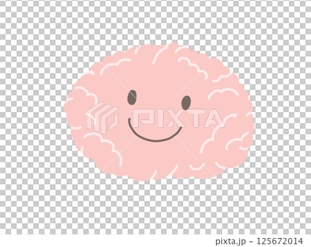 脳:健康で元気な状態のピンクの脳 脳:健康で元気な状態のピンクの脳 125672014