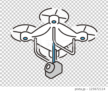 Simple illustration Vector illustration of an aerial shot taken by a drone 125672114