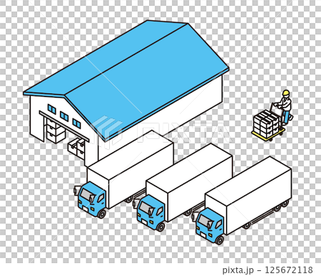 Simple illustration of a logistics center image vector illustration Simple illustration of a logistics center image vector illustration 125672118