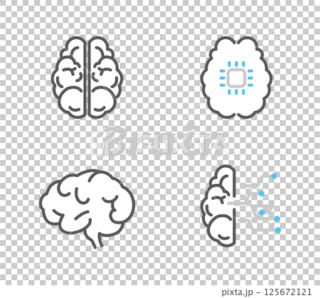 シンプル イラスト いろいろな種類の脳タイプのベクターイラスト シンプル イラスト いろいろな種類の脳タイプのベクターイラスト 125672121