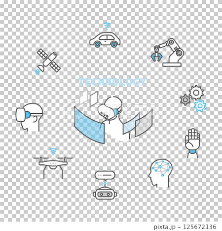 Simple illustration AI technology image vector illustration 125672136