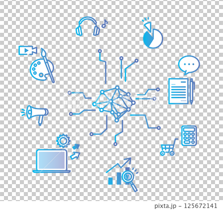 シンプル　イラスト　AIのイメージのベクターイラスト 125672141