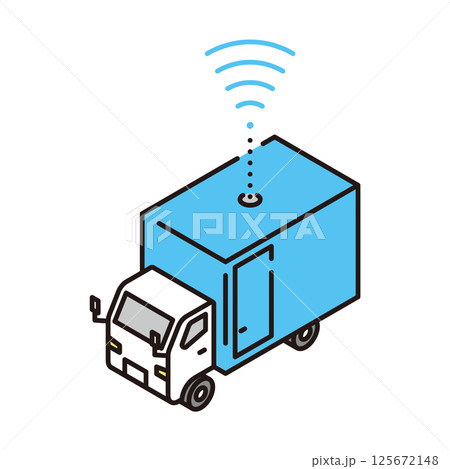 シンプル イラスト 自動運転の乗り物のベクターイラスト シンプル イラスト 自動運転の乗り物のベクターイラスト 125672148