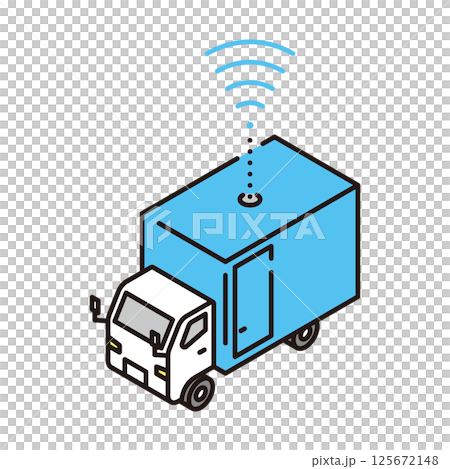 シンプル イラスト 自動運転の乗り物のベクターイラスト シンプル イラスト 自動運転の乗り物のベクターイラスト 125672148