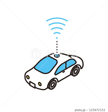 シンプル イラスト 自動運転の乗り物のベクターイラスト シンプル イラスト 自動運転の乗り物のベクターイラスト 125672152