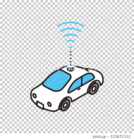 シンプル イラスト 自動運転の乗り物のベクターイラスト シンプル イラスト 自動運転の乗り物のベクターイラスト 125672152