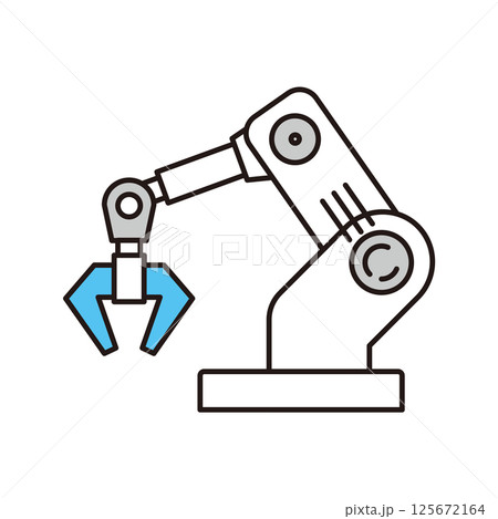 シンプル イラスト 産業用ロボットのイメージのベクターイラスト シンプル イラスト 産業用ロボットのイメージのベクターイラスト 125672164