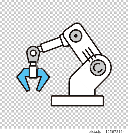 シンプル イラスト 産業用ロボットのイメージのベクターイラスト シンプル イラスト 産業用ロボットのイメージのベクターイラスト 125672164