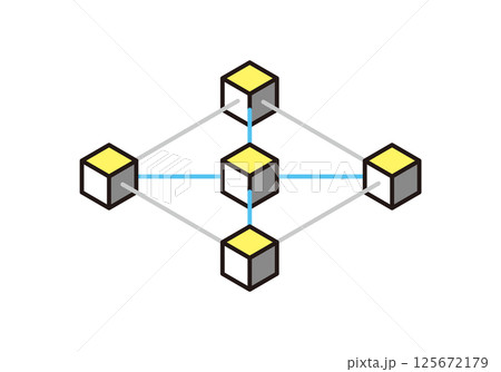 シンプル イラスト サイバーセキュリティのアイコン シンプル イラスト サイバーセキュリティのアイコン 125672179
