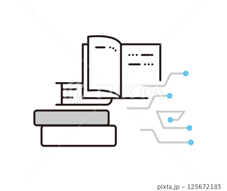 シンプル　イラスト　AIテクノロジーのイメージのベクターイラスト 125672185