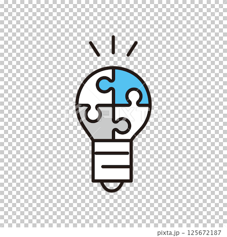 Simple illustration Light bulb vector illustration 125672187